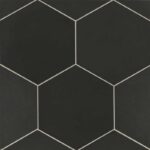 Bedrosians Tile & Stone Makoto Hexagon Matte Porcelain Tile - Kuroi Black